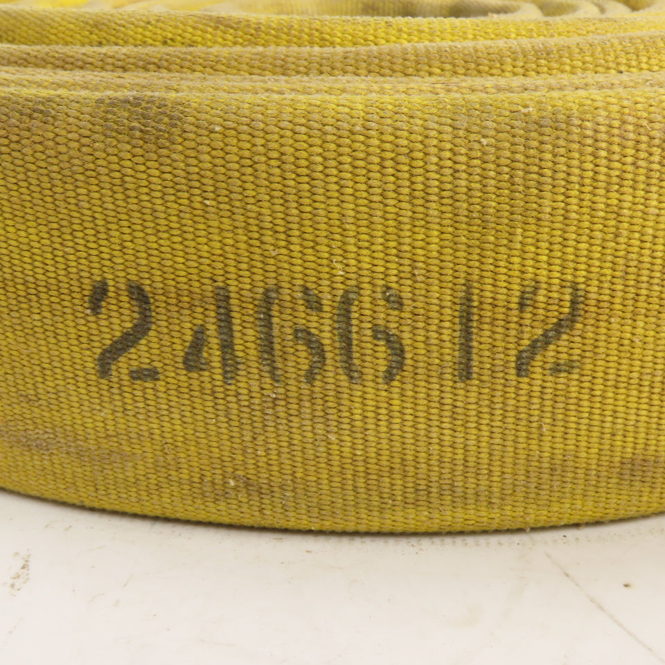 Action NH 246612 3" x 50' L Yellow Backwash / Fire Hose Service Test 400PSI NFPA