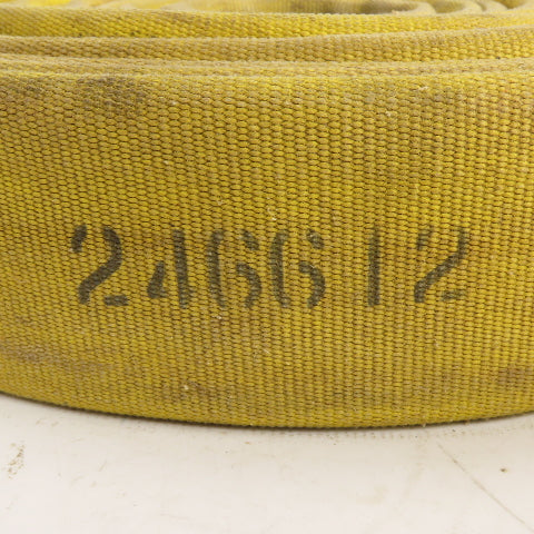 Action NH 246612 3" x 50' L Yellow Backwash / Fire Hose Service Test 400PSI NFPA