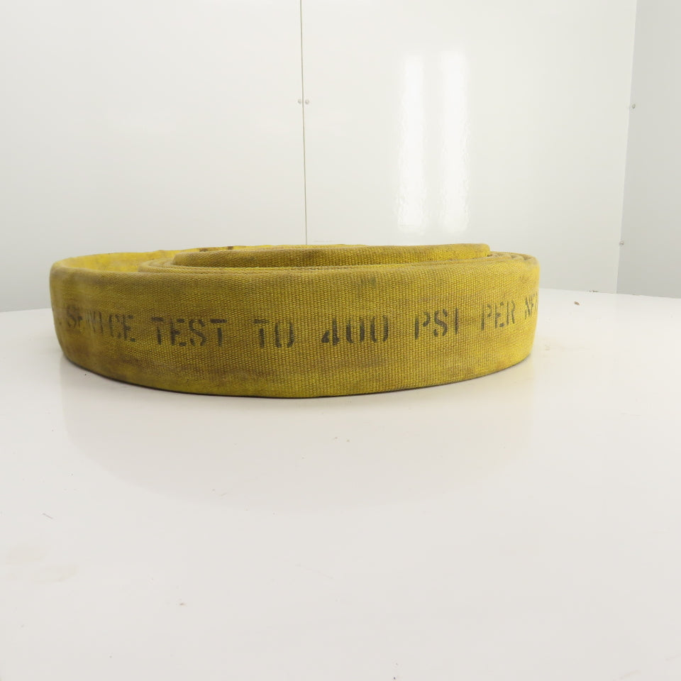 Action NH 246612 3" x 50' L Yellow Backwash / Fire Hose Service Test 400PSI NFPA