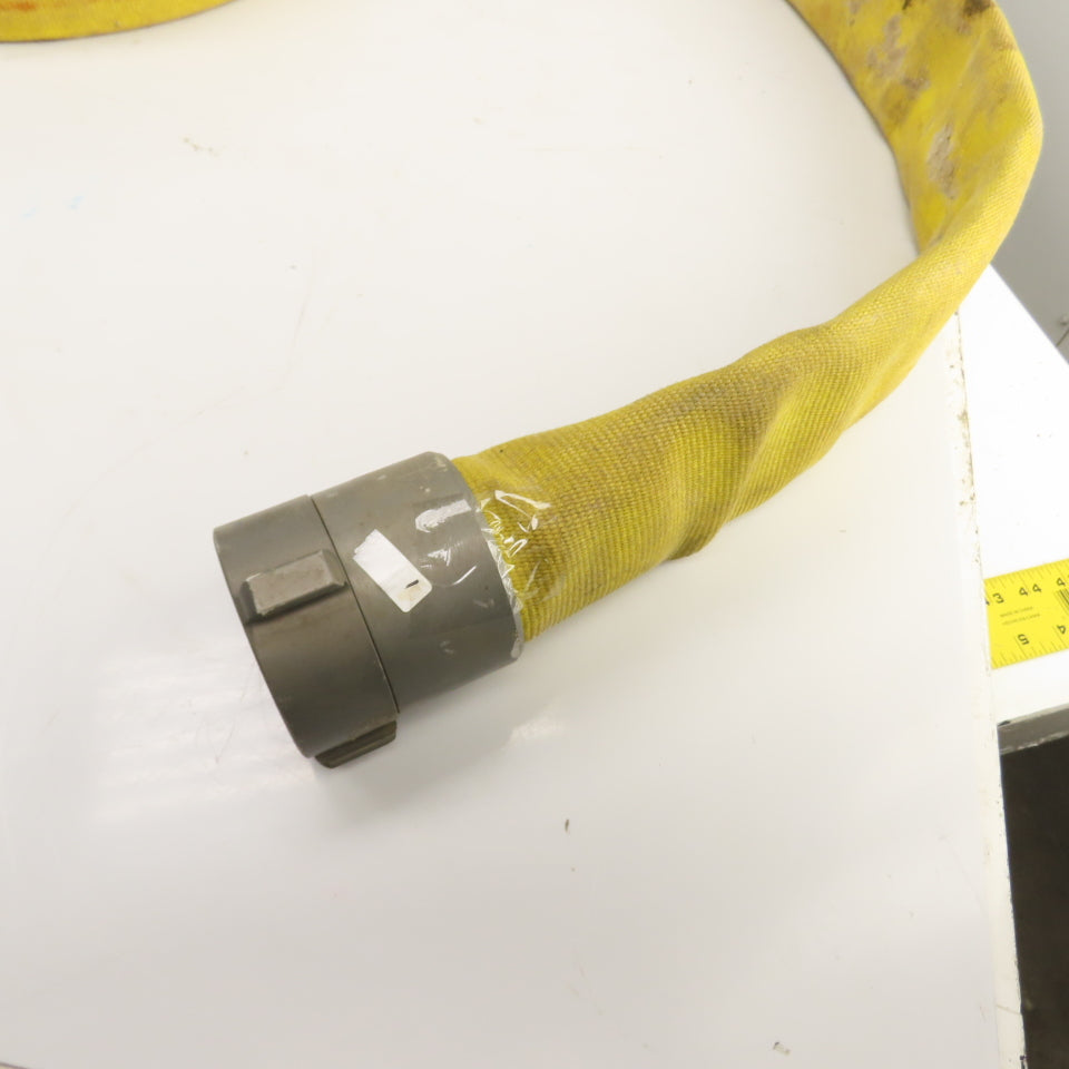 Action NH 246612 3" x 50' L Yellow Backwash / Fire Hose Service Test 400PSI NFPA