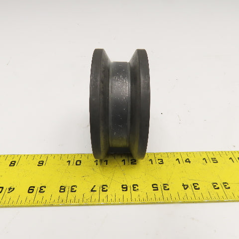 V Groove Guide Idler Roller 5/8" Minor Width 3-3/4" OD 3/8" Smooth Bore
