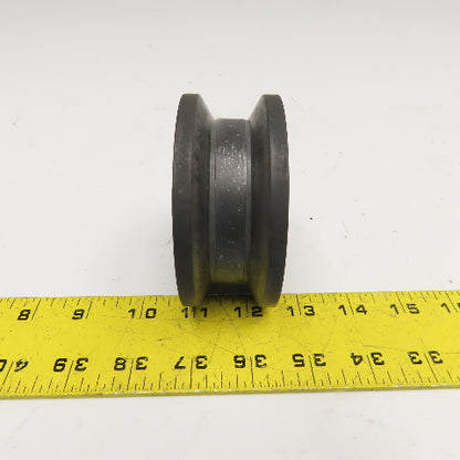 V Groove Guide Idler Roller 5/8" Minor Width 3-3/4" OD 3/8" Smooth Bore