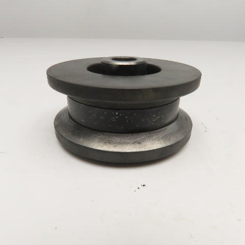 V Groove Guide Idler Roller 5/8" Minor Width 3-3/4" OD 3/8" Smooth Bore