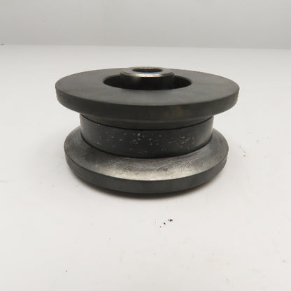 V Groove Guide Idler Roller 5/8" Minor Width 3-3/4" OD 3/8" Smooth Bore