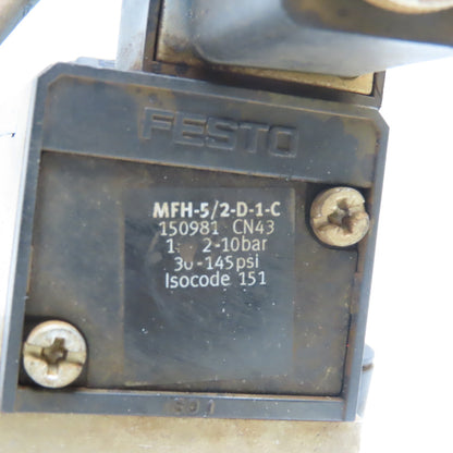 Festo MFH-5/2-D-1-C 5/2 Position Pneumatic Solenoid Valve 24VDC 42VAC Coil