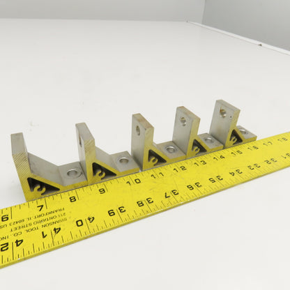 4040 Series Style 1-1/8" x 2" Extruded Aluminum 90° Corner Bracket Lot Of 5