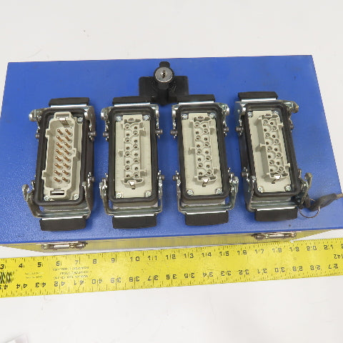 16 Position 4 Plug Cam Lock Junction Box 14" x 8" x 5" Electrical Enclosure