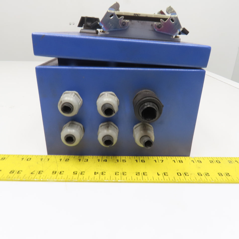 16 Position 4 Plug Cam Lock Junction Box 14" x 8" x 5" Electrical Enclosure