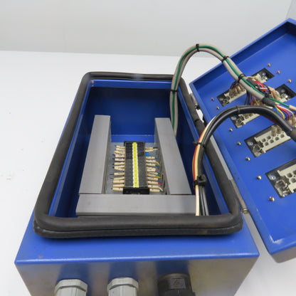 16 Position 4 Plug Cam Lock Junction Box 14" x 8" x 5" Electrical Enclosure