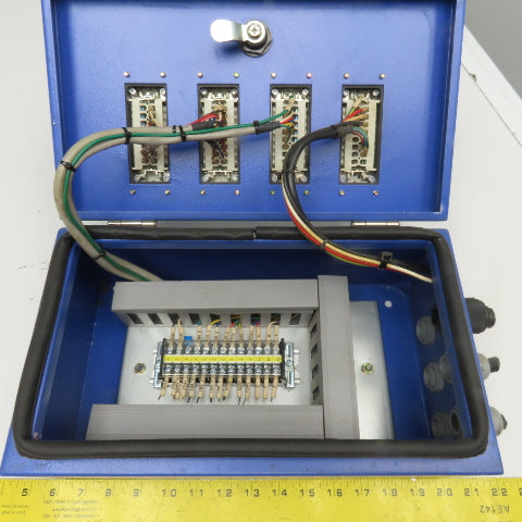 16 Position 4 Plug Cam Lock Junction Box 14" x 8" x 5" Electrical Enclosure