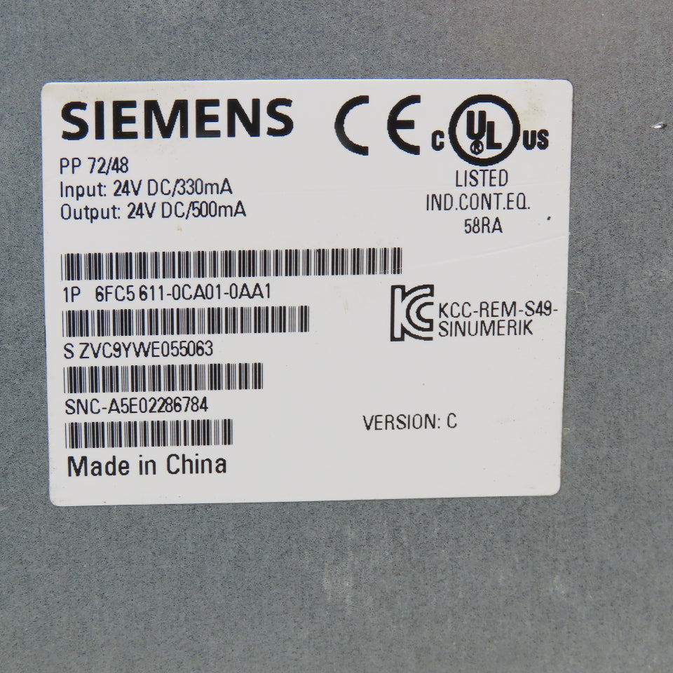 Siemens 6FC5 611-0CA01-0AA1 Sinumerik 24VDC Circuit Board