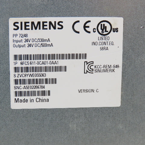 Siemens 6FC5 611-0CA01-0AA1 Sinumerik 24VDC Circuit Board