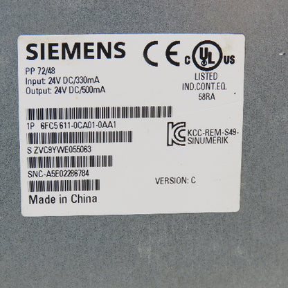 Siemens 6FC5 611-0CA01-0AA1 Sinumerik 24VDC Circuit Board
