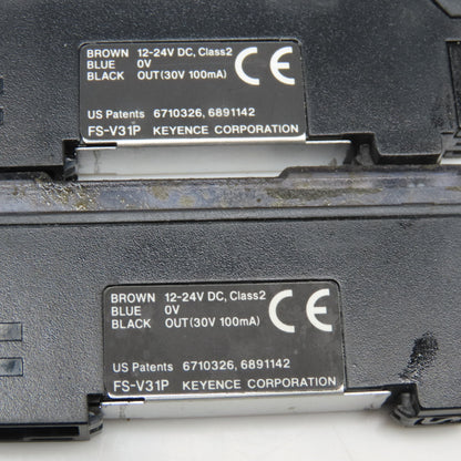 Keyence FS-V31P Fiber Optic Amplifier 12-24VDC 5" Leads Lot Of 2