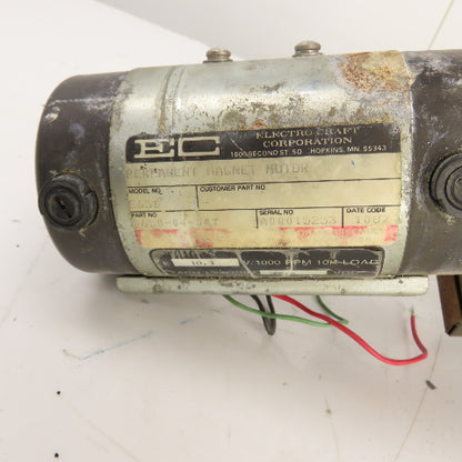 Bison 1980471H05 33.9:1 Inline Gear Reducer & Motor, Encoder 12.4VDC 38.3RPM