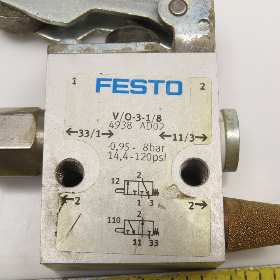 Festo V/O-3-1/8 Pneumatic 3/2 Position Limit Switch Valve G1/8