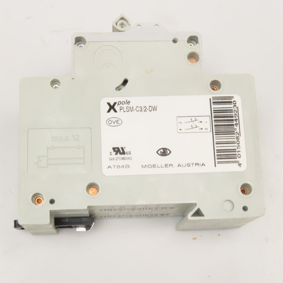 Moeller PLSM-C3/2 Xpole 3 Amp 2 Pole Circuit Breaker 400V