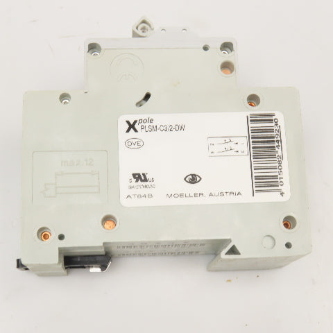 Moeller PLSM-C3/2 Xpole 3 Amp 2 Pole Circuit Breaker 400V