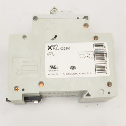 Moeller PLSM-C3/2 Xpole 3 Amp 2 Pole Circuit Breaker 400V