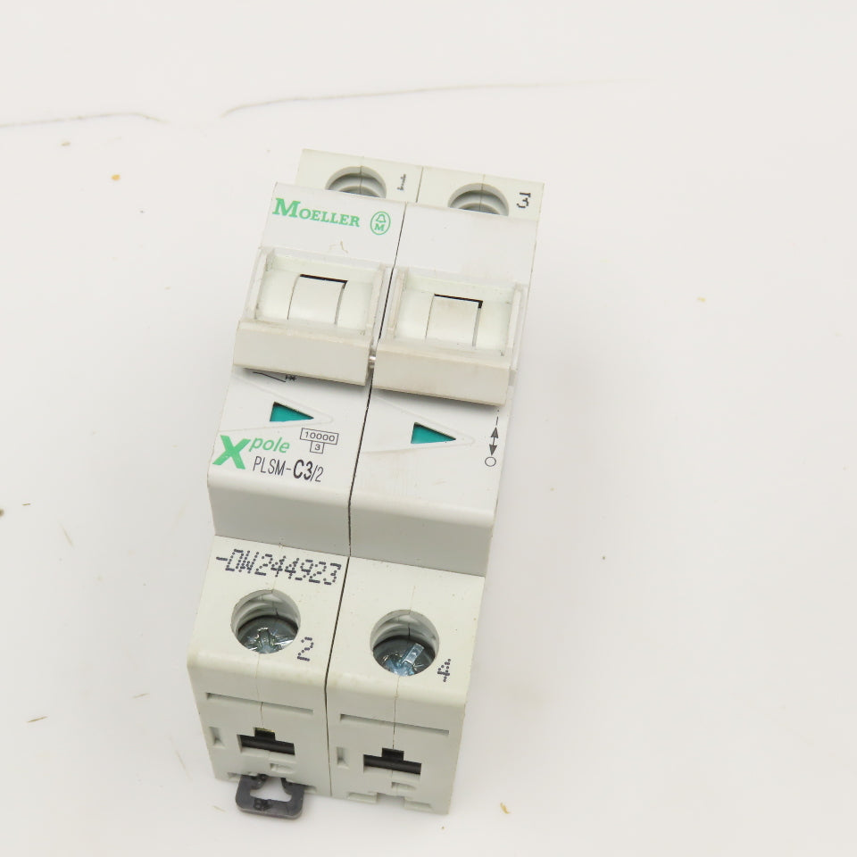Moeller PLSM-C3/2 Xpole 3 Amp 2 Pole Circuit Breaker 400V