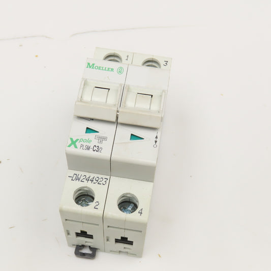 Moeller PLSM-C3/2 Xpole 3 Amp 2 Pole Circuit Breaker 400V