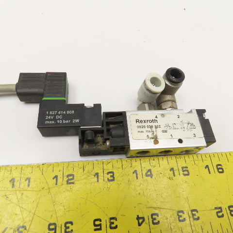 Rexroth 0 820 038 102 5/2 Position Pneumatic Directional Valve 24V Coil