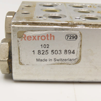 Rexroth 1 825 503 894 3 Valve Aluminum Block Manifold