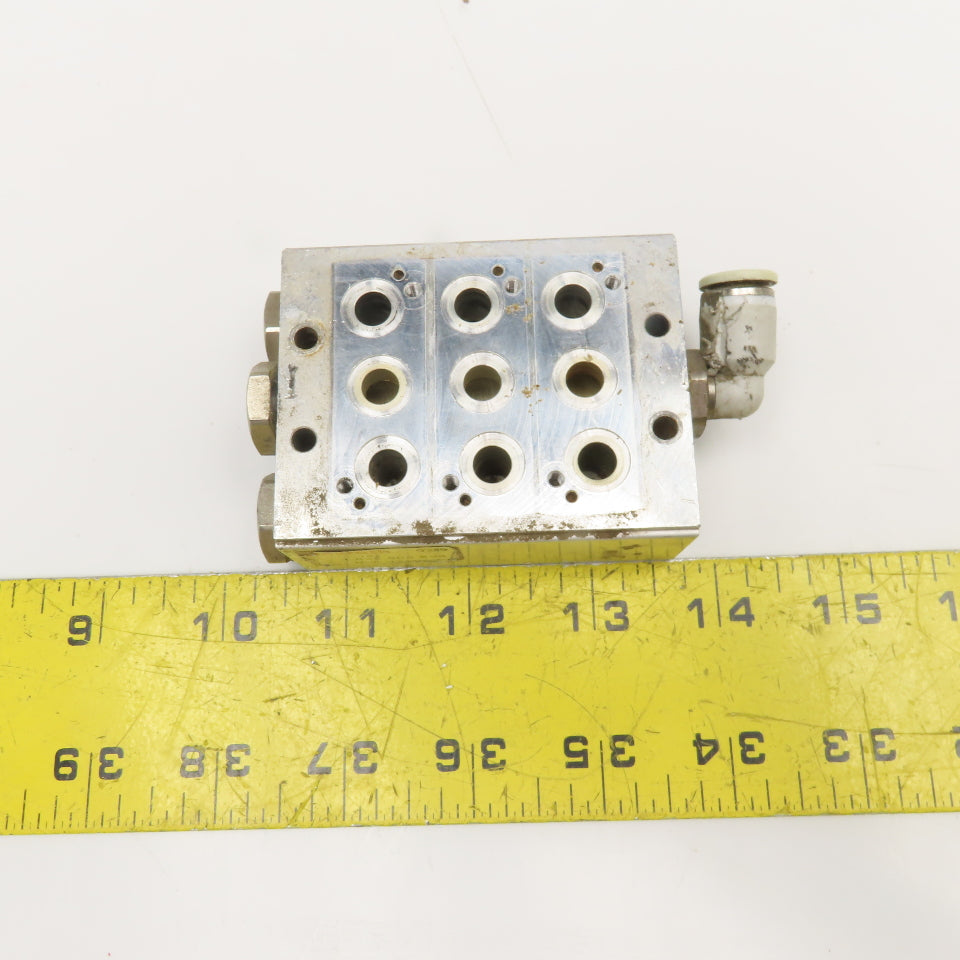Rexroth 1 825 503 894 3 Valve Aluminum Block Manifold