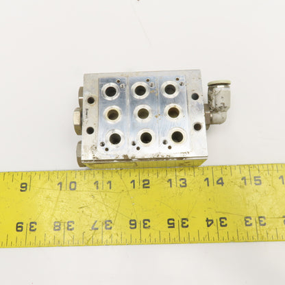 Rexroth 1 825 503 894 3 Valve Aluminum Block Manifold