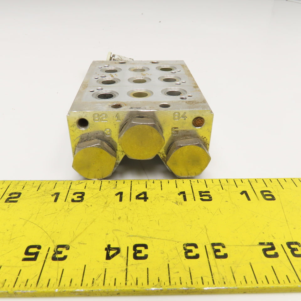 Rexroth 1 825 503 894 3 Valve Aluminum Block Manifold