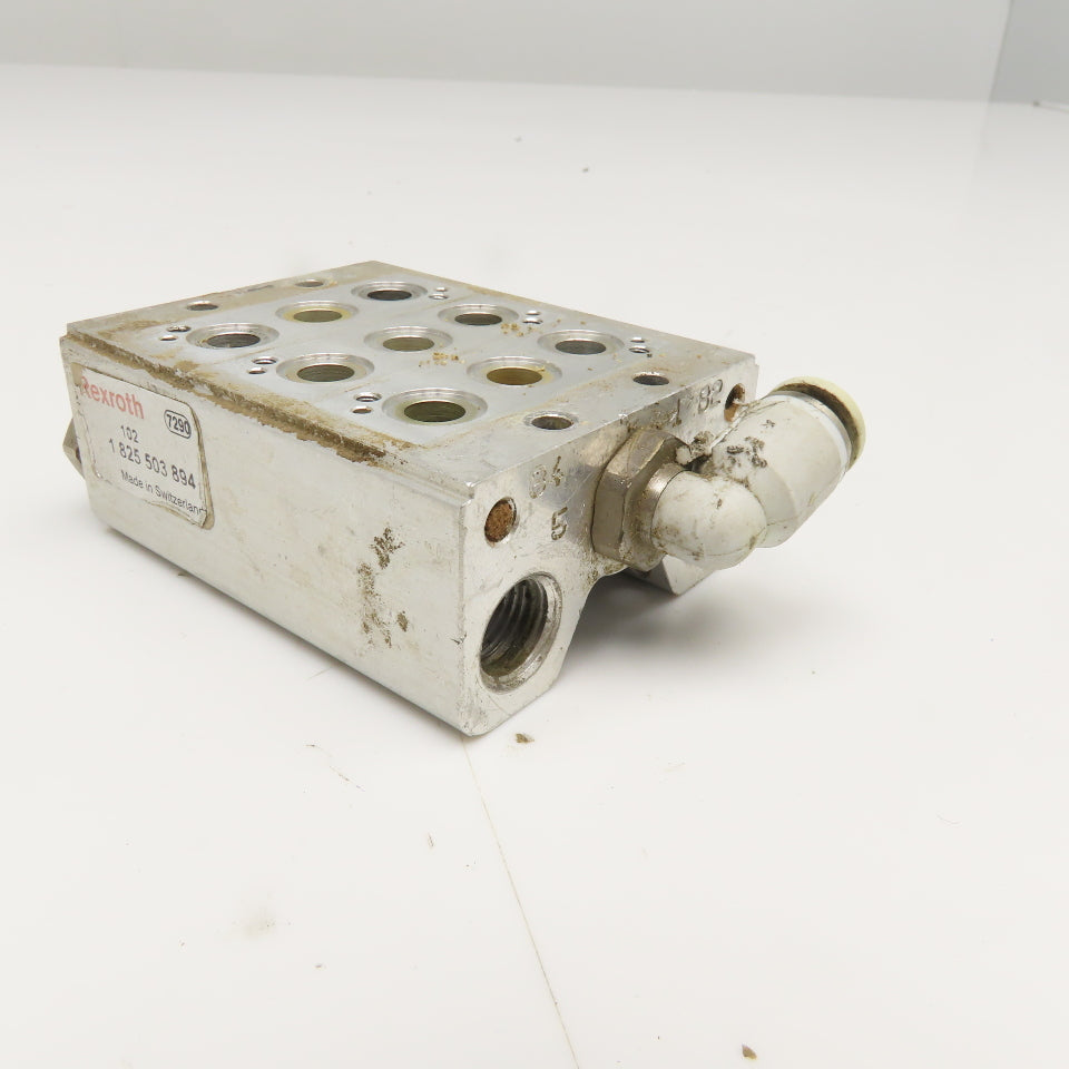 Rexroth 1 825 503 894 3 Valve Aluminum Block Manifold