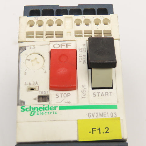 Schneider GV2ME1 600V 5Hp Manual Motor Starter W/ Aux. Contactor 24V Coil