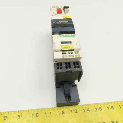 Schneider GV2ME1 600V 5Hp Manual Motor Starter W/ Aux. Contactor 24V Coil