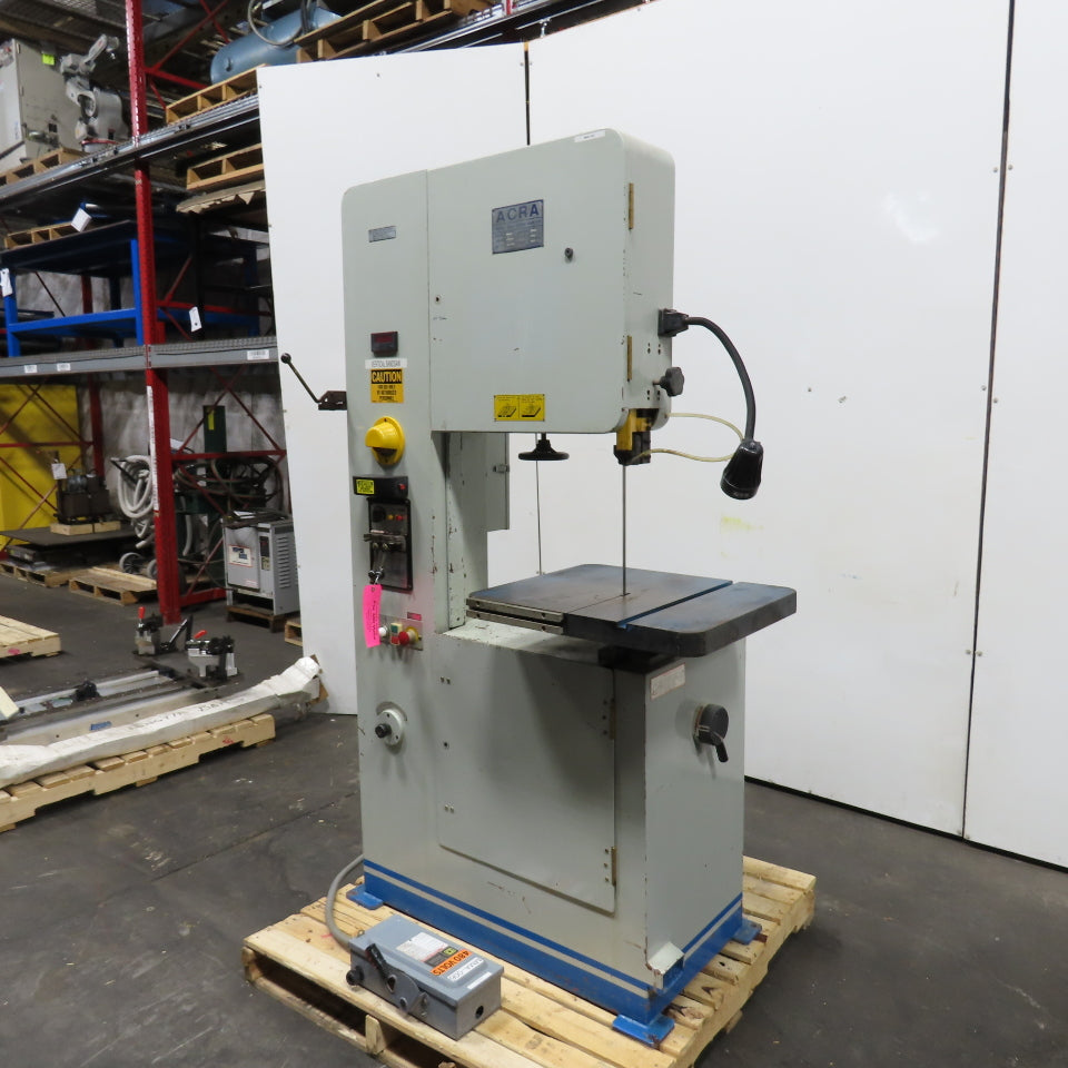 Acra KV-50 20" Throat Vertical Bandsaw 3Ph 220V 11-1/2" Cutting Height