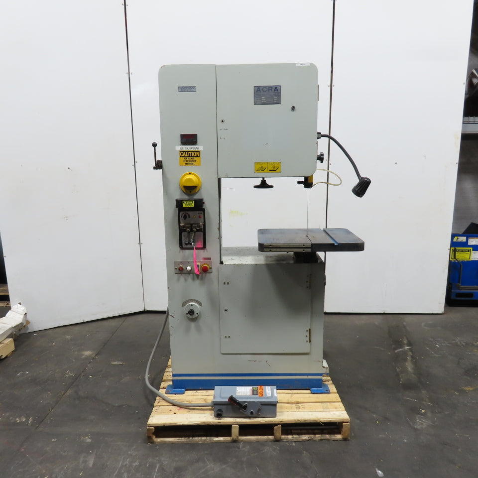 Acra KV-50 20" Throat Vertical Bandsaw 3Ph 220V 11-1/2" Cutting Height