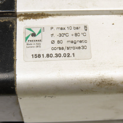 Pneumax 1581.80.30.02.1 80mm Bore 30mm Stroke Magnetic Air Cylinder