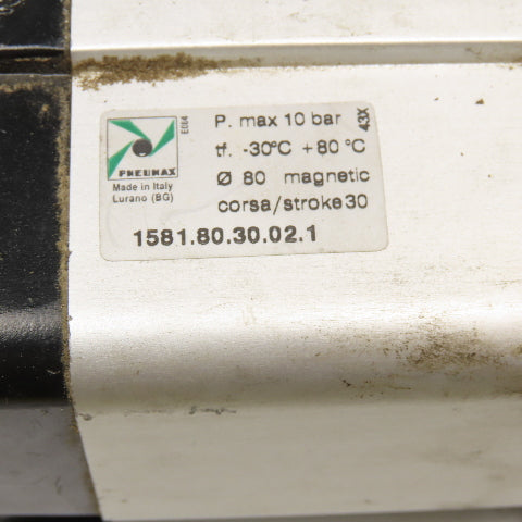 Pneumax 1581.80.30.02.1 80mm Bore 30mm Stroke Magnetic Air Cylinder