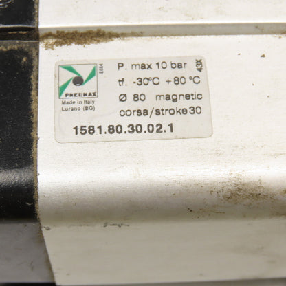 Pneumax 1581.80.30.02.1 80mm Bore 30mm Stroke Magnetic Air Cylinder