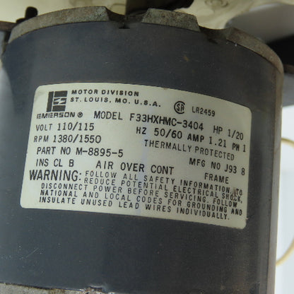 Tec Air P20-38 10" 5-Blade Electric Cooling Fan 1/20HP 115V 1PH 1550RPM