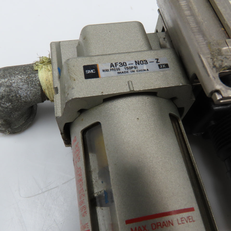 SMC AF30-N03-Z 3/8" NPT Compressed Air Filter Regulator Lubricator FRL 125PSI