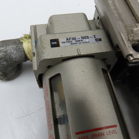 SMC AF30-N03-Z 3/8" NPT Compressed Air Filter Regulator Lubricator FRL 125PSI