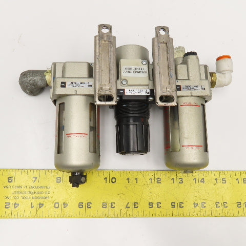 SMC AF30-N03-Z 3/8" NPT Compressed Air Filter Regulator Lubricator FRL 125PSI