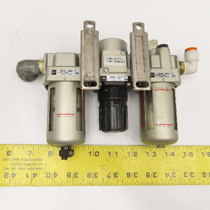 SMC AF30-N03-Z 3/8" NPT Compressed Air Filter Regulator Lubricator FRL 125PSI