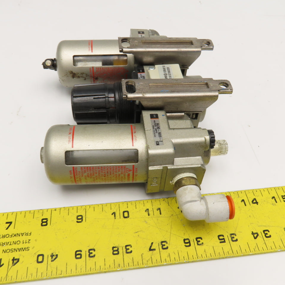 SMC AF30-N03-Z 3/8" NPT Compressed Air Filter Regulator Lubricator FRL 125PSI