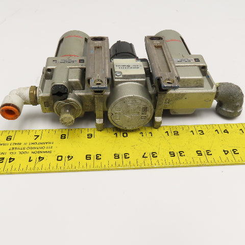 SMC AF30-N03-Z 3/8" NPT Compressed Air Filter Regulator Lubricator FRL 125PSI
