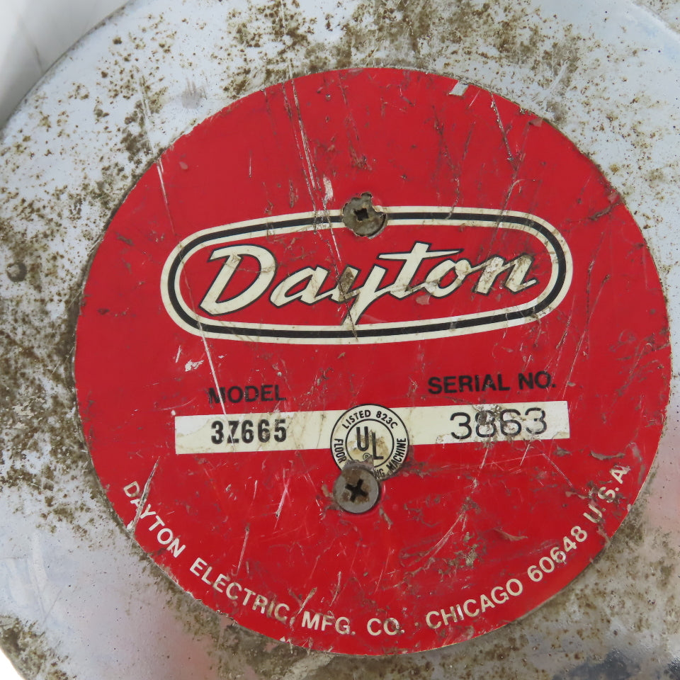 Howell Dayton 3Z665 3/4HP AC Electric Motor 1725RPM 115V 1PH For Floor Scrubber