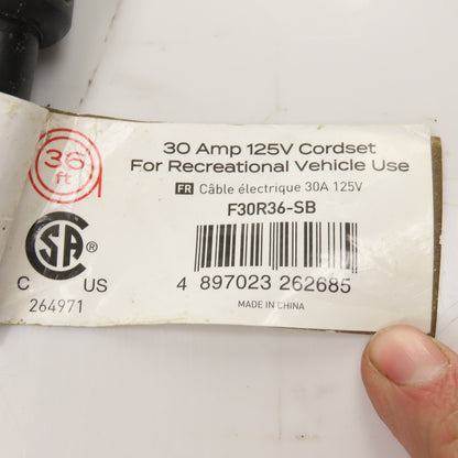 Furrion F30R36-SB Faultsmart 36ft 30 Amp 125 Volt Recreational Vehicles Cordset