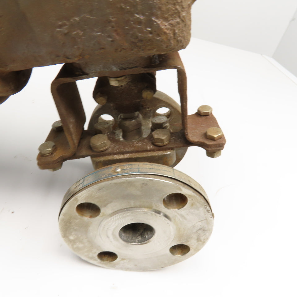 ESPE 1" Stainless Steel Flange Mount Valve W/ PMV P-2000 Pneumatic Actuator