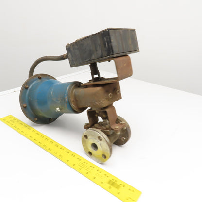 ESPE 1" Stainless Steel Flange Mount Valve W/ PMV P-2000 Pneumatic Actuator