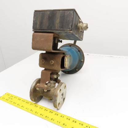 ESPE 1" Stainless Steel Flange Mount Valve W/ PMV P-2000 Pneumatic Actuator